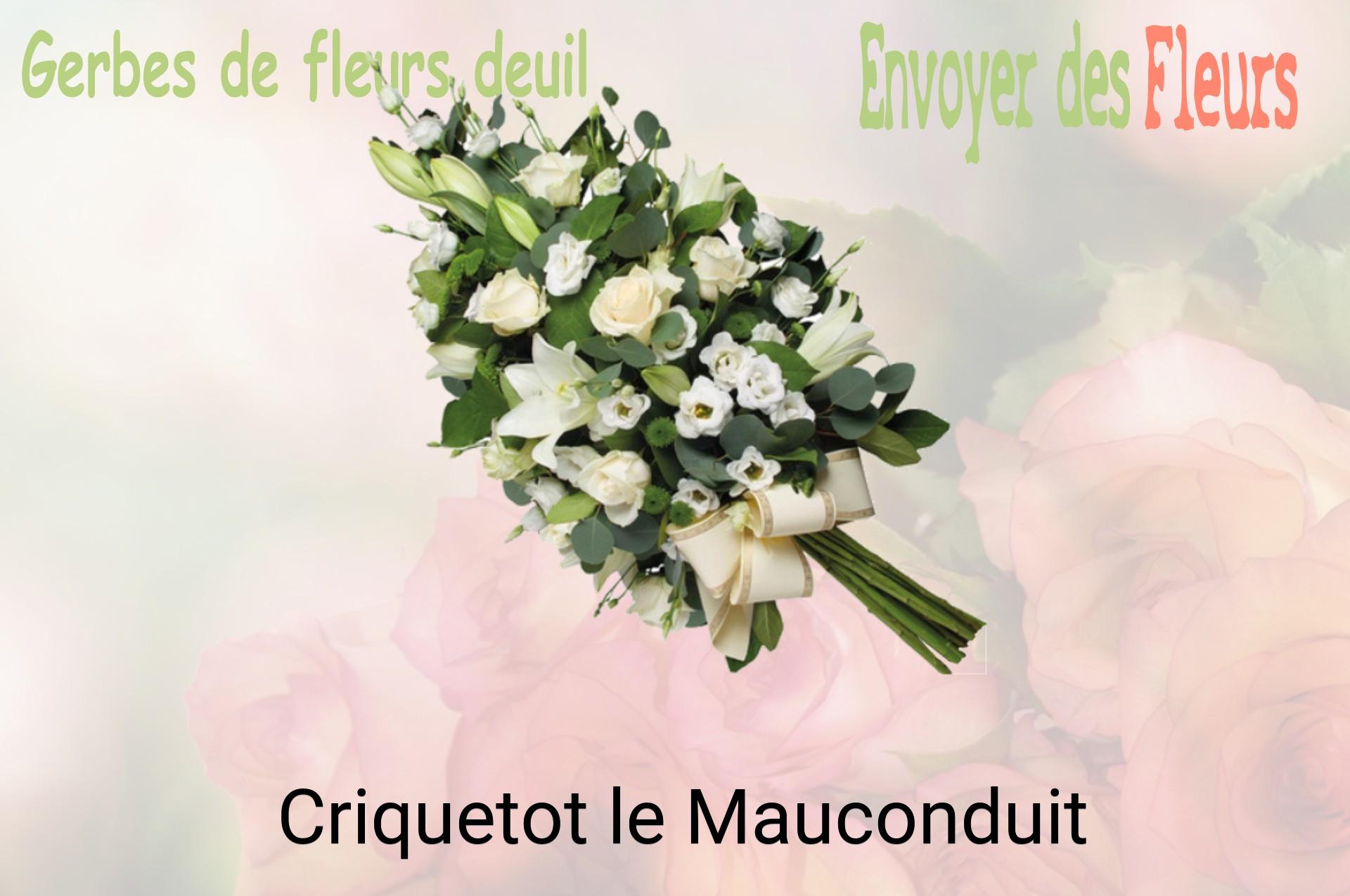 Gerbe de fleurs de deuil livrée à Criquetot-le-Mauconduit